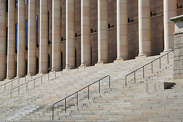 Image showing The Parliament House, Helsinki Finland, Entrance