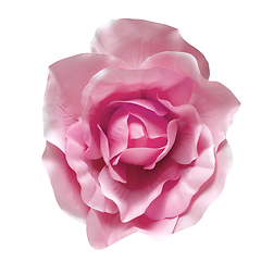 Image showing Pink color fabric flower