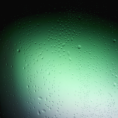 Image showing Water drops on green