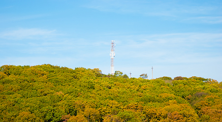 Image showing Telecommunications antenna tower