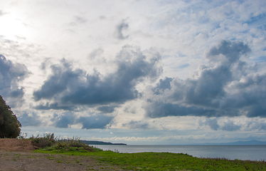 Image showing Clouds over the sea