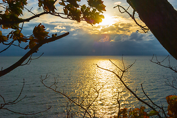 Image showing Clouds over the sea