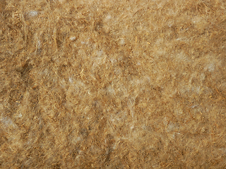 Image showing Lots of raw flax fibers, linen felt for insulation as a backgrou