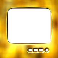 Image showing 3D Golden TV Frame