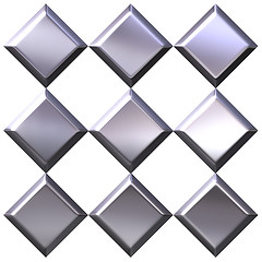Image showing 3D Silver Diamonds