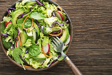 Image showing Lettuce salad mix