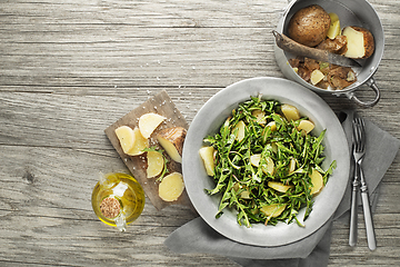 Image showing Dandelion salad potatoes