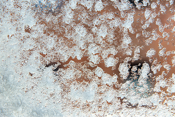 Image showing glass covered in snow and ice after blizzard