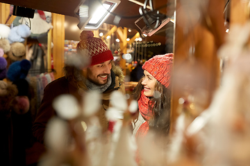 Image showing happy couple at christmas market