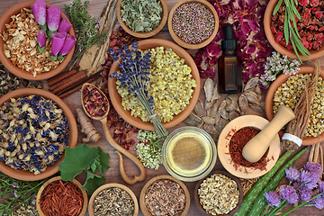 Image showing Herbs and Flowers for Naturopathic Herbal Medicine  