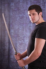 Image showing Man and katana