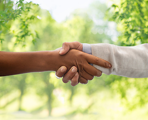 Image showing handshake of people with different ethnicity