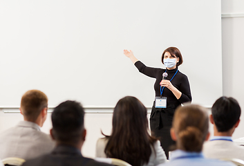 Image showing group of people at business conference or lecture