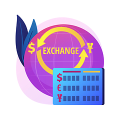 Image showing Currency exchange vector concept metaphor