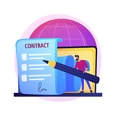 Image showing Electronic contract vector concept metaphor