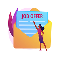 Image showing Job offer letter vector concept metaphor