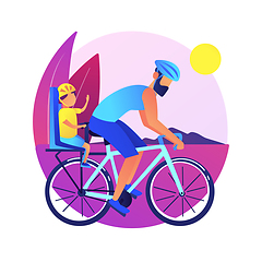 Image showing Couple on bicycles vector concept metaphor
