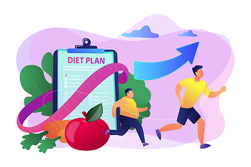 Image showing Weight loss diet concept vector illustration.