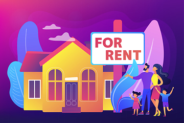 Image showing House for rent concept vector illustration.