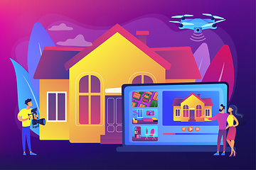 Image showing Real estate video tour concept vector illustration