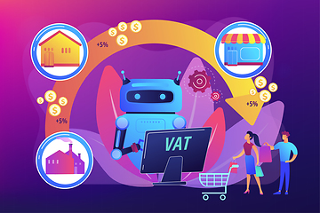 Image showing Value added tax system concept vector illustration