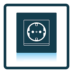 Image showing Europe electrical socket icon