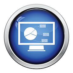 Image showing Monitor with analytics diagram icon