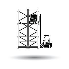 Image showing Warehouse forklift icon