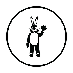 Image showing Hare puppet doll icon