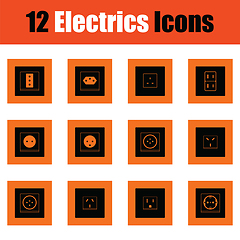 Image showing Electrics icon set