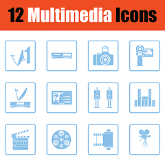 Image showing Set of multimedia icons