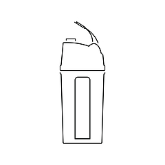 Image showing Fitness bottle icon