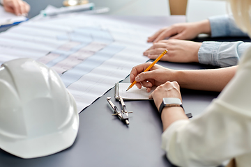 Image showing architect with notebook working at office