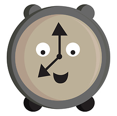 Image showing Time displayed 1 hour and 30 minutes in a wall clock vector or c