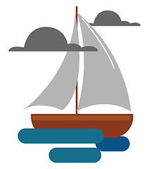 Image showing Clipart of a boat vector or color illustration