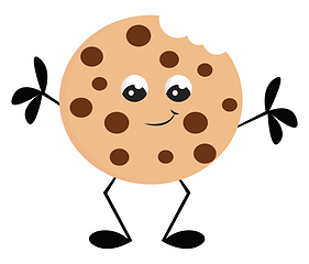 Image showing Smiling Cookie vector or color illustration