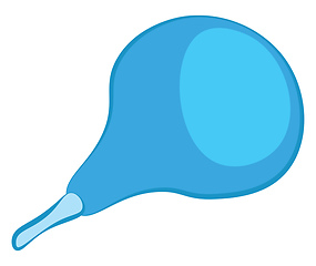 Image showing Blue colour enema bulb vector or color illustration