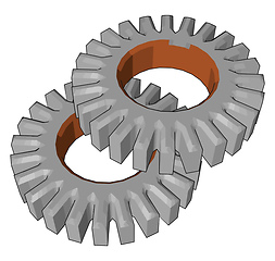 Image showing Uses of spur gears vector or color illustration