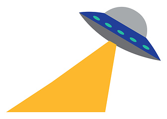 Image showing A round dome shaped alien spacecraft known as UFO vector color d