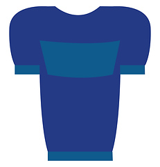 Image showing Blue t-shirt with blue print vector illustration on white backgr