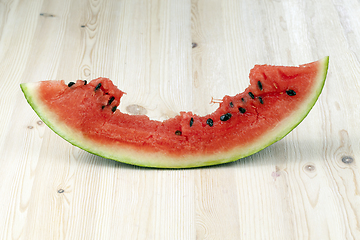 Image showing bite watermelon