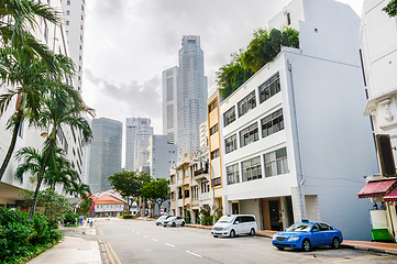 Image showing City street of Singapore downtown