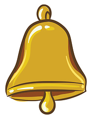 Image showing A golden bell vector or color illustration