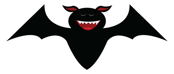 Image showing Simple cartoon bat vector illsutration on white background