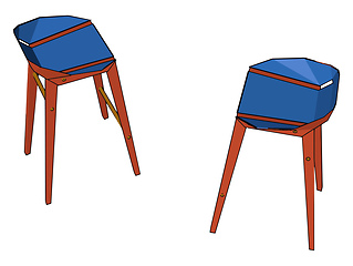 Image showing A stool furniture vector or color illustration