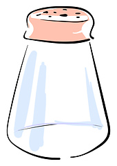 Image showing Painting of a big salt shaker vector or color illustration