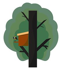 Image showing A cute nest box vector or color illustration