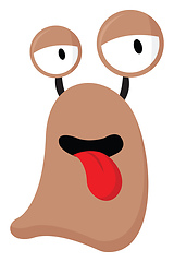 Image showing Cartoon funny monster with tongue hanging out vector or color il