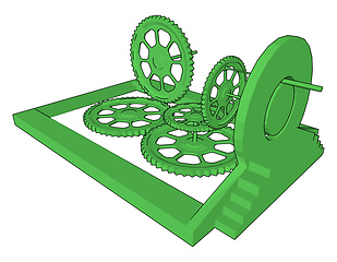 Image showing Sprocket in Bicycle vector or color illustration
