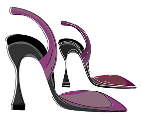 Image showing High heel shoes vector or color illustration